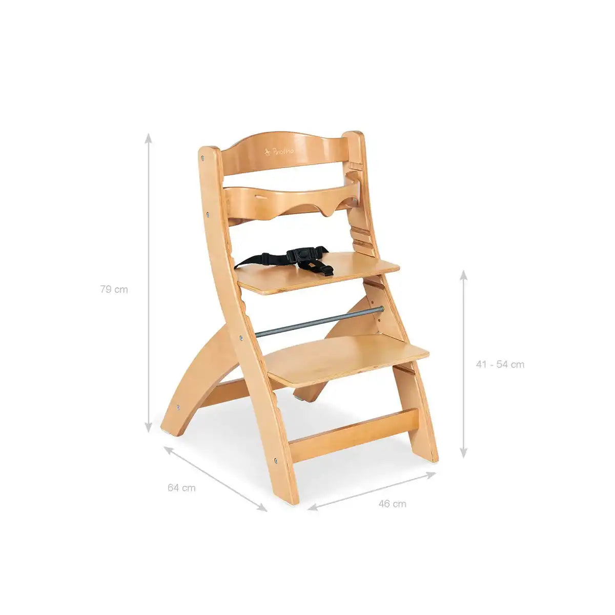 Kinderstuhl Treppenstuhl 'Thilo', klar lackiert - HomeDesign Knaus