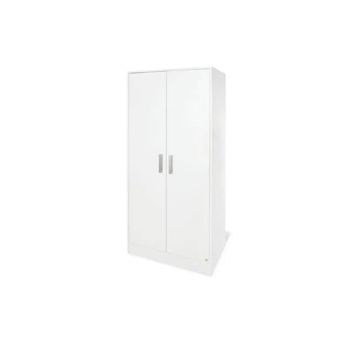 Kinderzimmer 'Hilda &Viktoria' breit, weiß3-teilig: Stubenbett, breite Wickelkommode, 2-türiger Kleiderschrank - HomeDesign Knaus