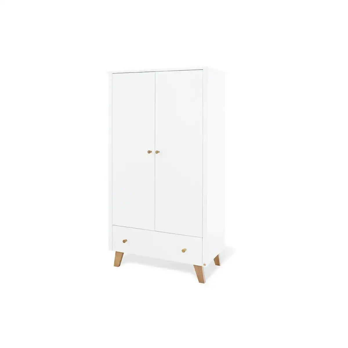 Kinderzimmer 'Pfanne' breit, inkl. Wandregal
4-teilig: Kinderbett, breite Wickelkommode, 2-türiger Kleiderschrank, Wandregal - HomeDesign Knaus