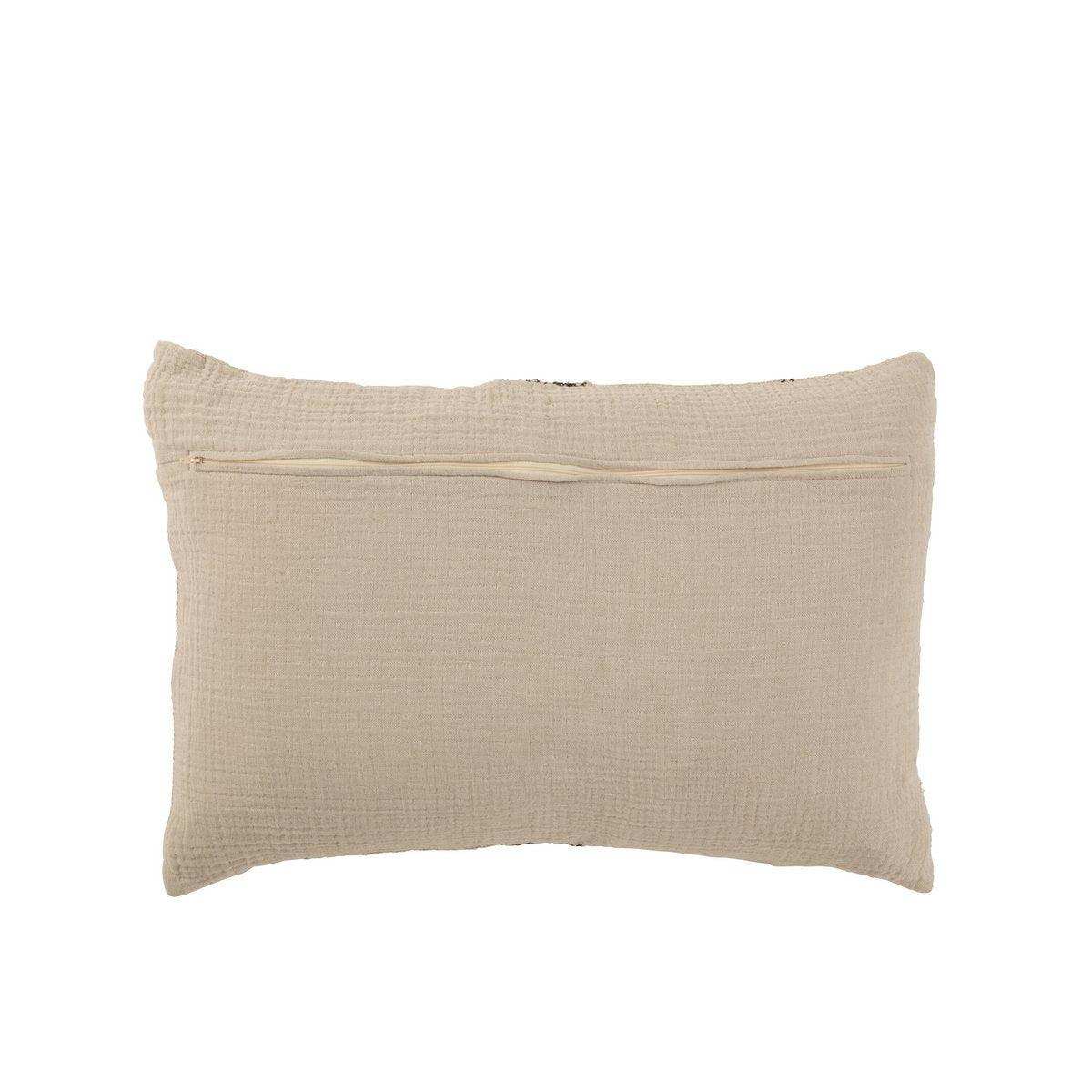 Kissen „Stripes“, Leinenoptik, Beige - HomeDesign Knaus