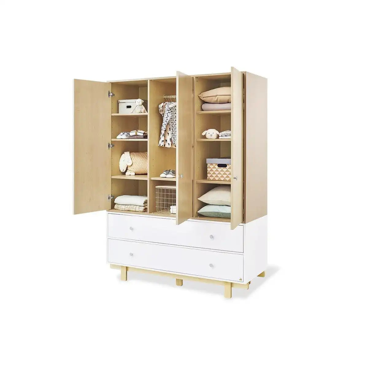 Kleiderschrank 'Boks' groß mit 3 Türen - HomeDesign Knaus
