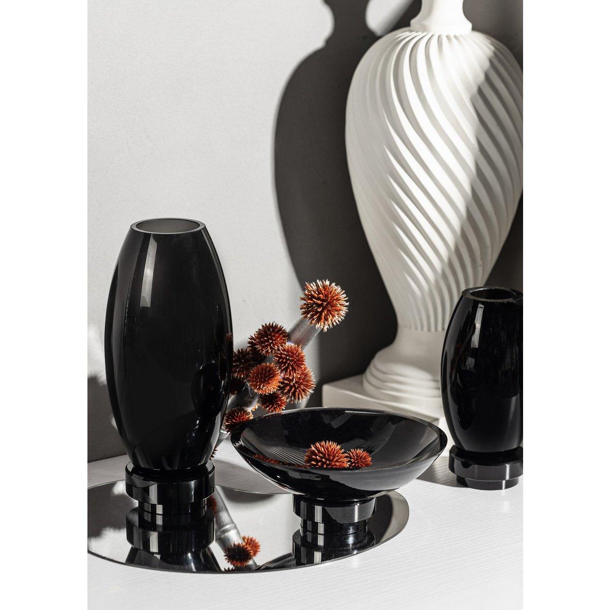 Kleine moderne Vase, innovatives Design, Rückseite aus hochwertigem Glas. RUD15ZW - HomeDesign Knaus