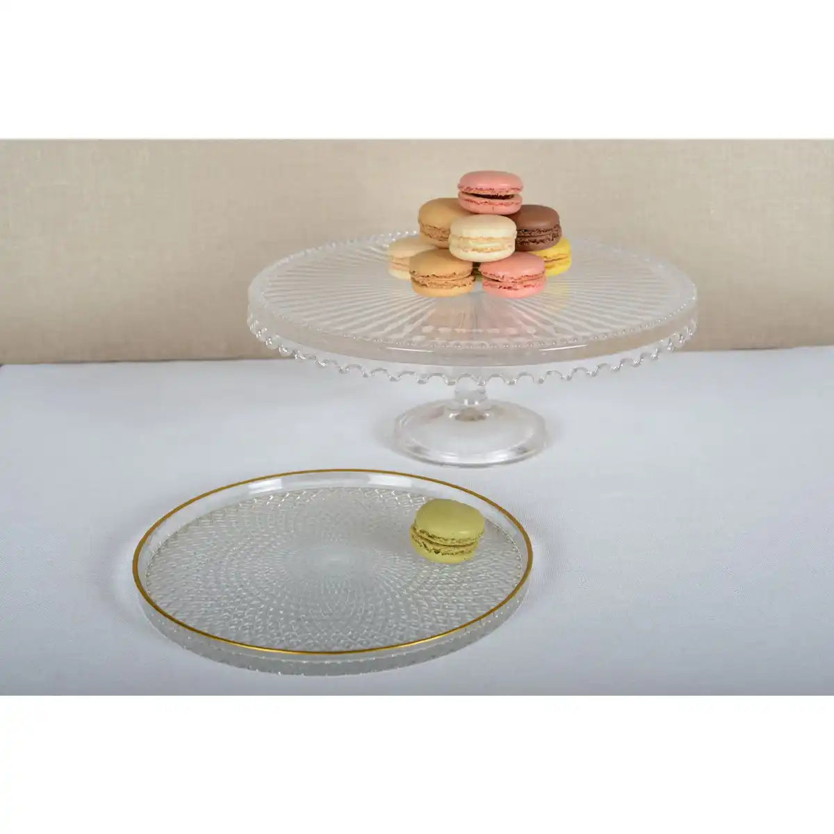 KLEINE STEHENDE TORTENFORM AUS GLAS 32X32X12CM - HomeDesign Knaus