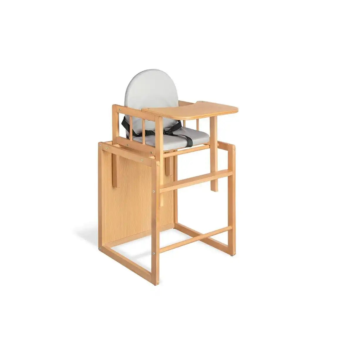 Kombi-Hochstuhl 'Lene', klar lackiert - HomeDesign Knaus