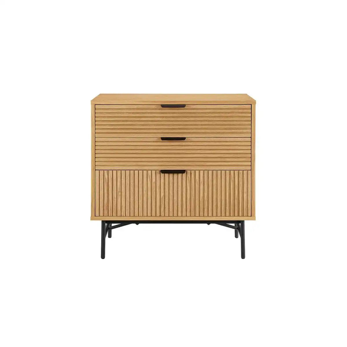 Kommode 80 cm Eiche Echtholzfurnier - HomeDesign Knaus
