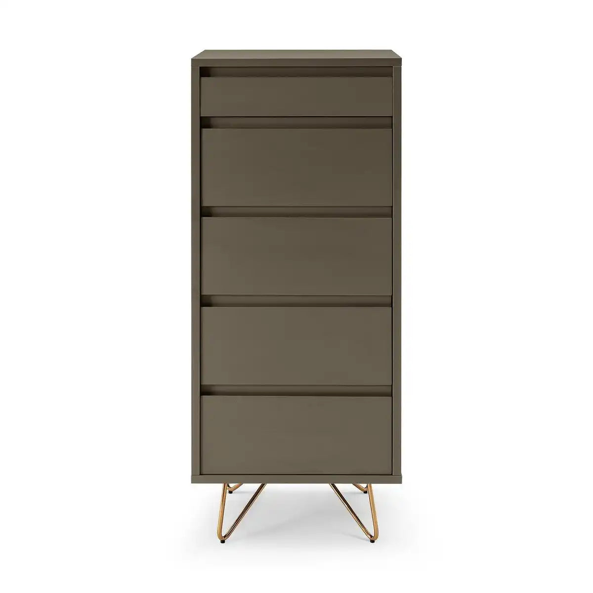 Kommode hoch mit 4 Schubladen und 1 Fach, inkl. Spiegel - HomeDesign Knaus