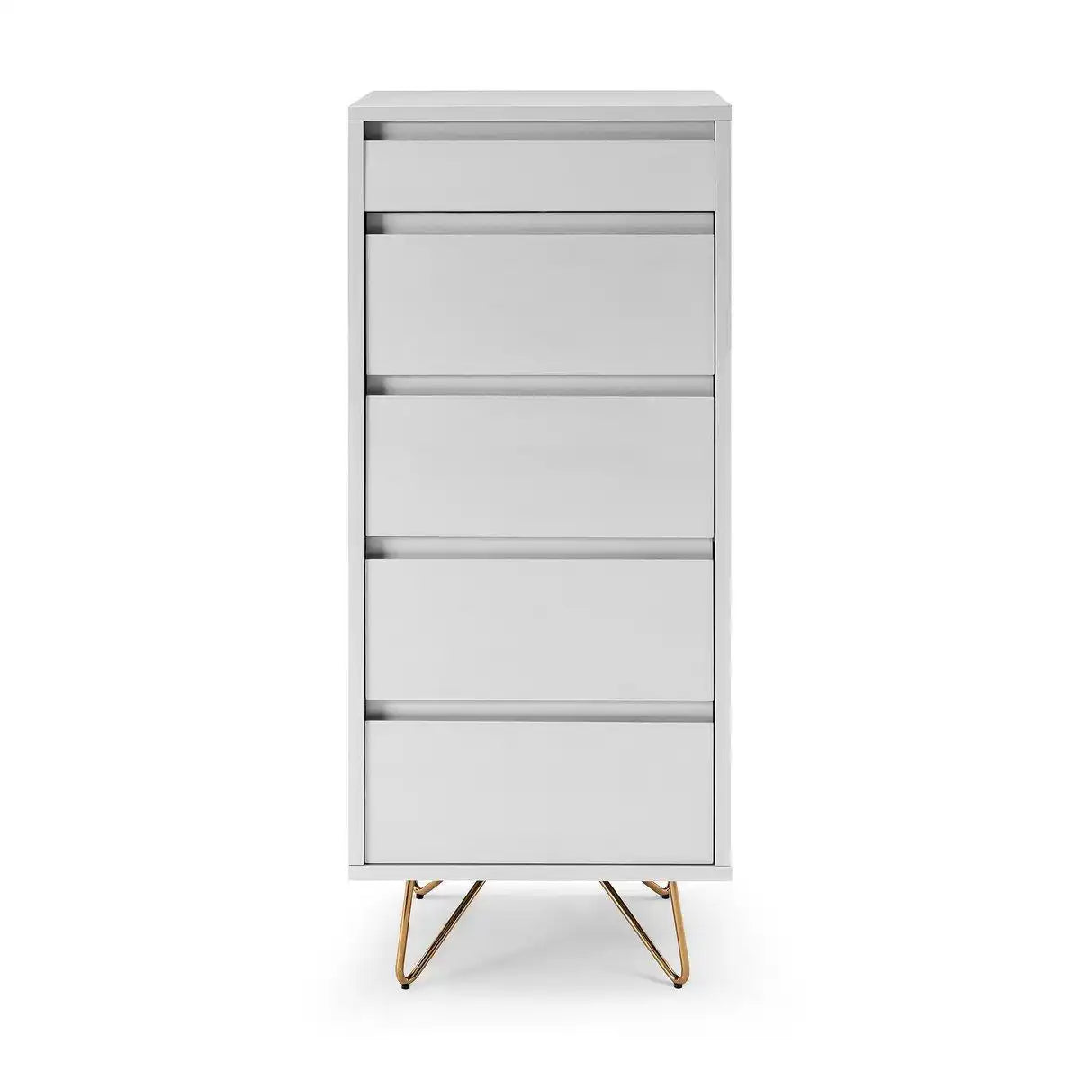 Kommode hoch mit 4 Schubladen und 1 Fach, inkl. Spiegel - HomeDesign Knaus