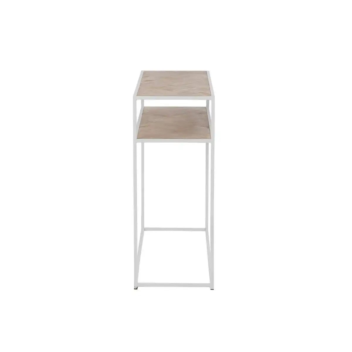 Konsole Zigzag Holz/Metall Natur/Weiß - HomeDesign Knaus