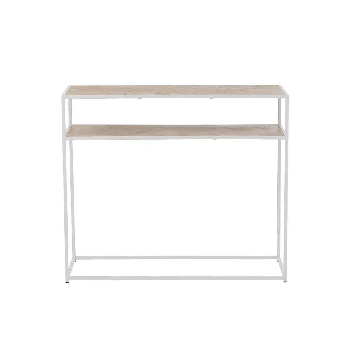 Konsole Zigzag Holz/Metall Natur/Weiß - HomeDesign Knaus