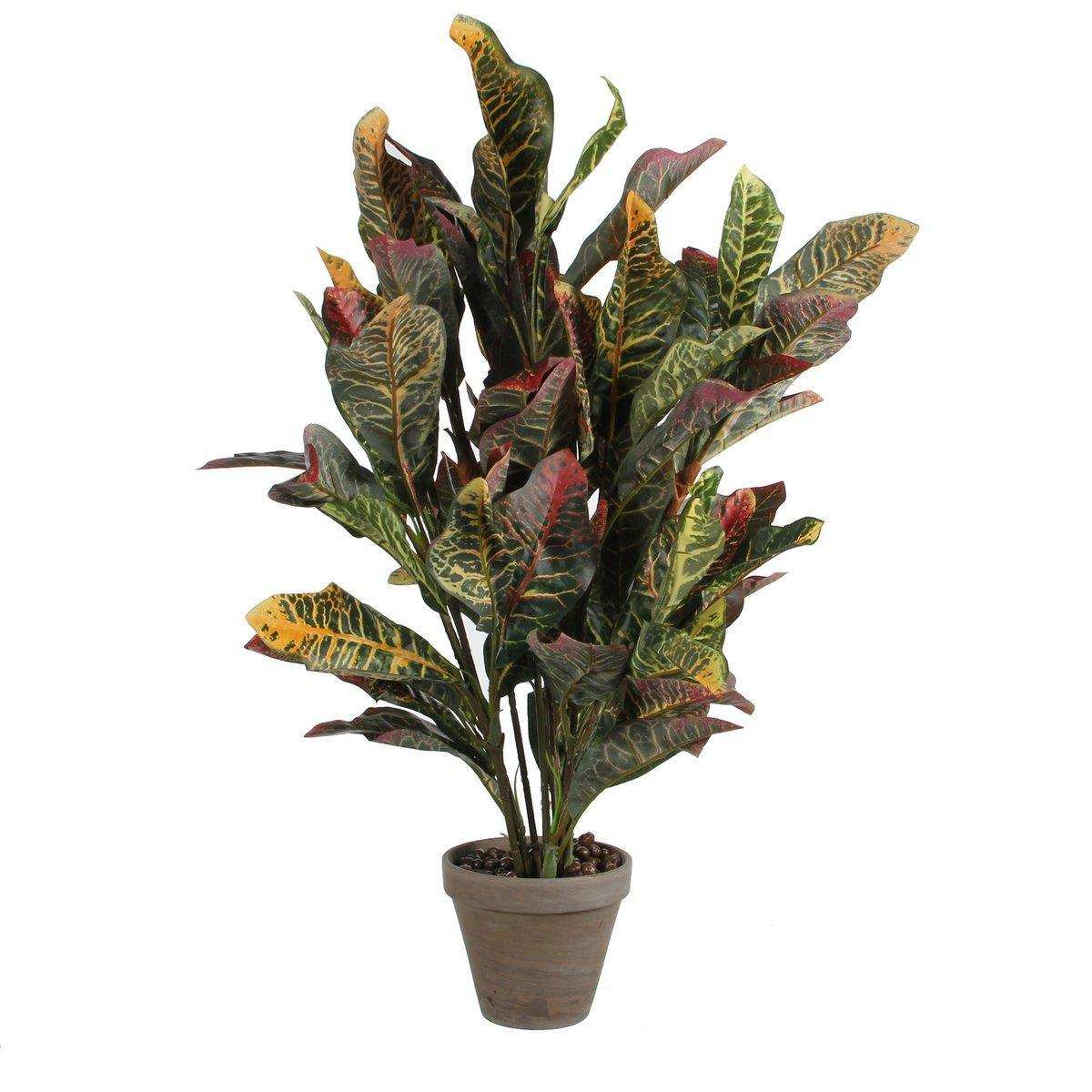 Künstliche Croton-Pflanze im Blumentopf Stan – H73 x Ø40 cm – bunt - HomeDesign Knaus