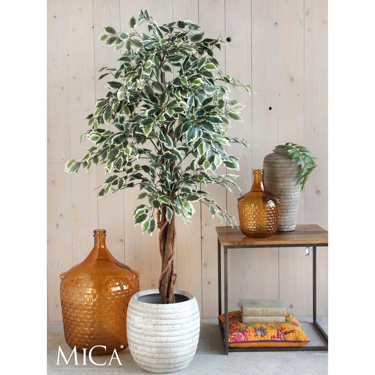 Künstliche Ficus-Pflanze – H110 x Ø70 cm – grün bunt - HomeDesign Knaus