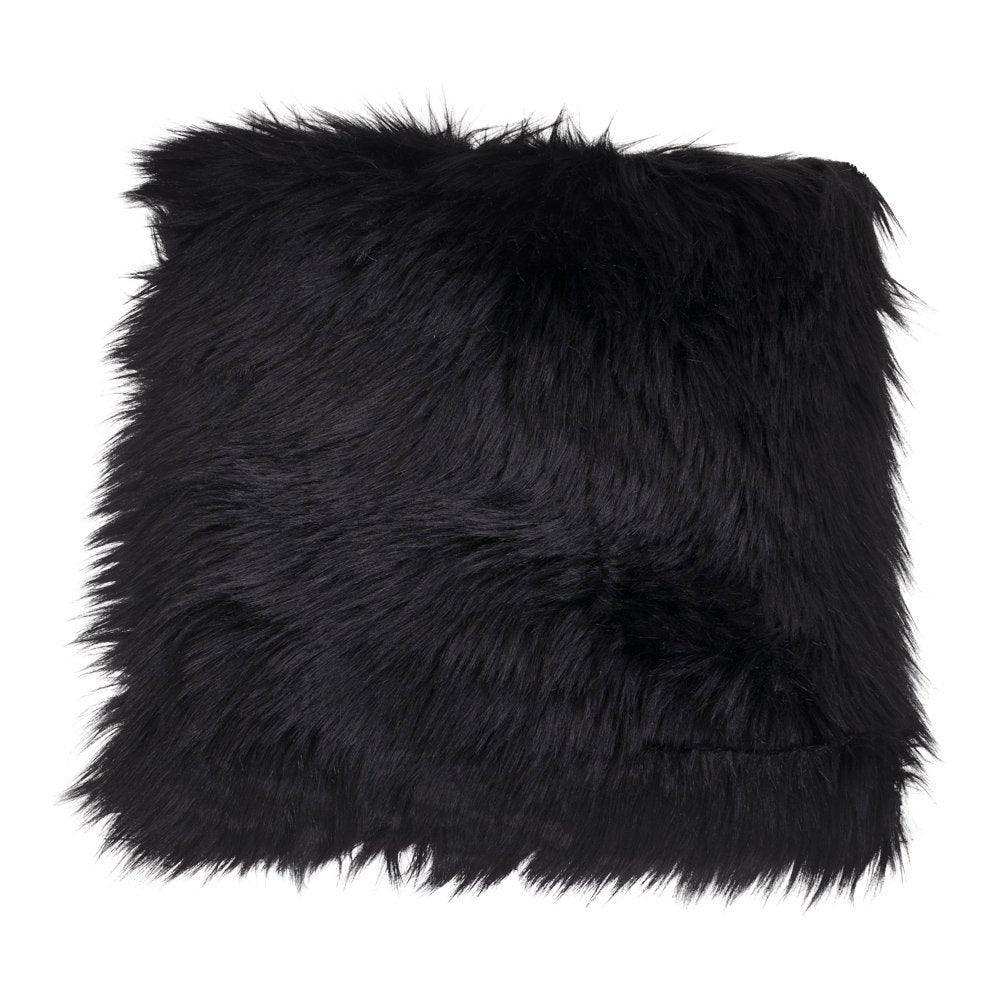 Lammfell Sitz Kunstleder - Künstliches Lammfell in schwarz 40x40 cm - HomeDesign Knaus
