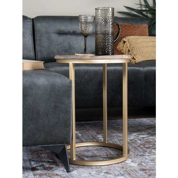 Laptoptisch Roségold rund - HomeDesign Knaus