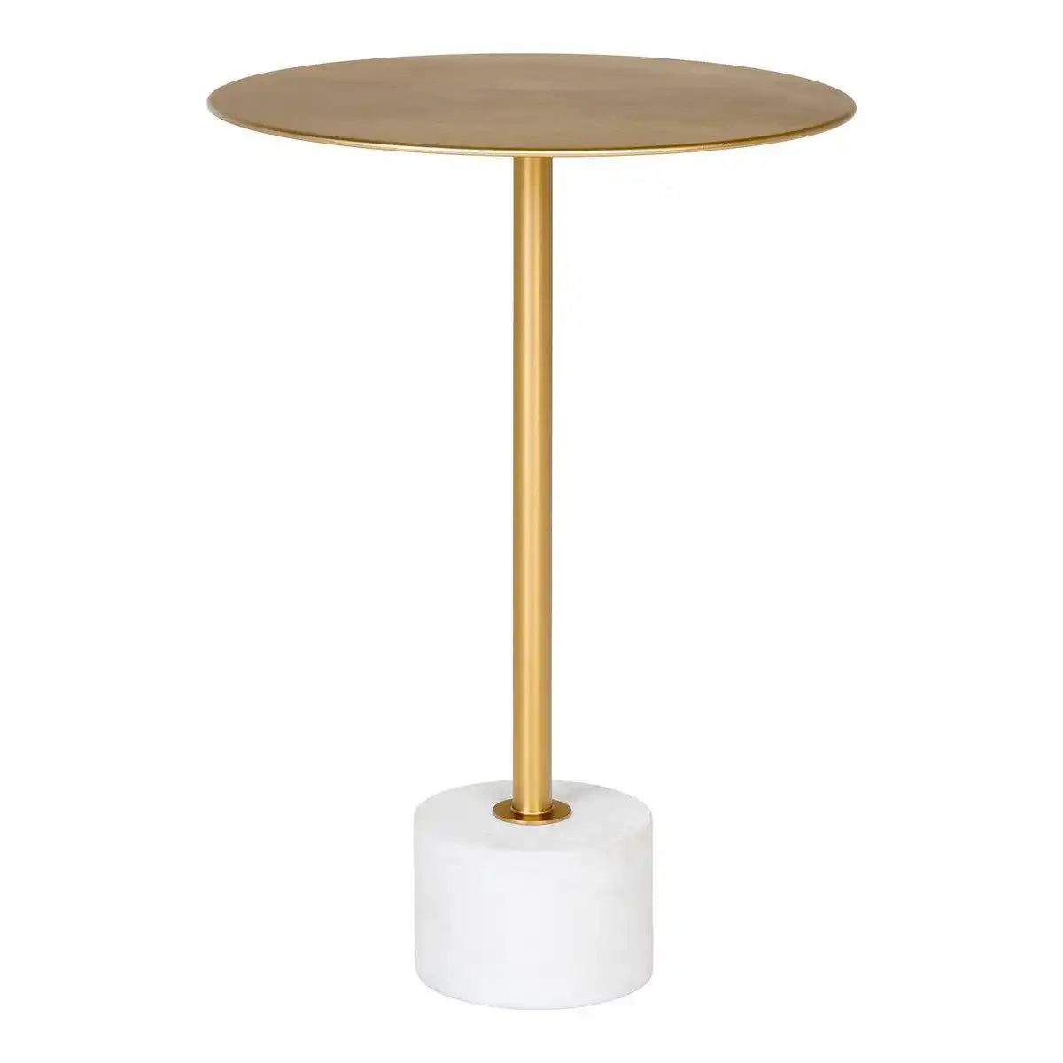 Lecco Beistelltisch – Beistelltisch aus Messing und Marmor Ø41x58 cm - HomeDesign Knaus