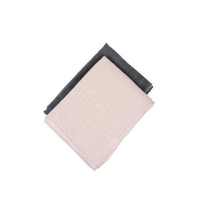 Leinentischdecke Michelle dunkelgrau 150x350 - HomeDesign Knaus