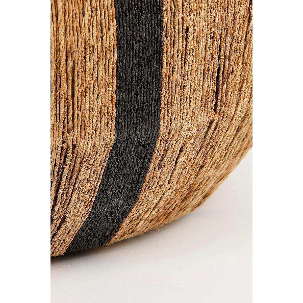 Liliano Korb – 2er-Set – H48 x Ø50 cm – Jute – Schwarz - HomeDesign Knaus