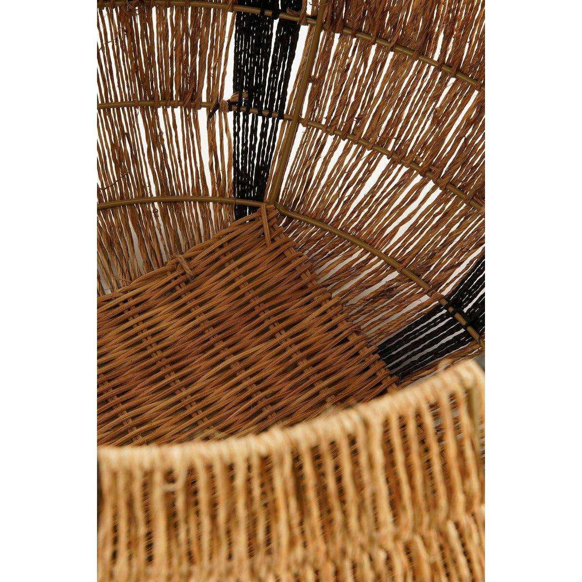 Liliano Korb – 2er-Set – H48 x Ø50 cm – Jute – Schwarz - HomeDesign Knaus