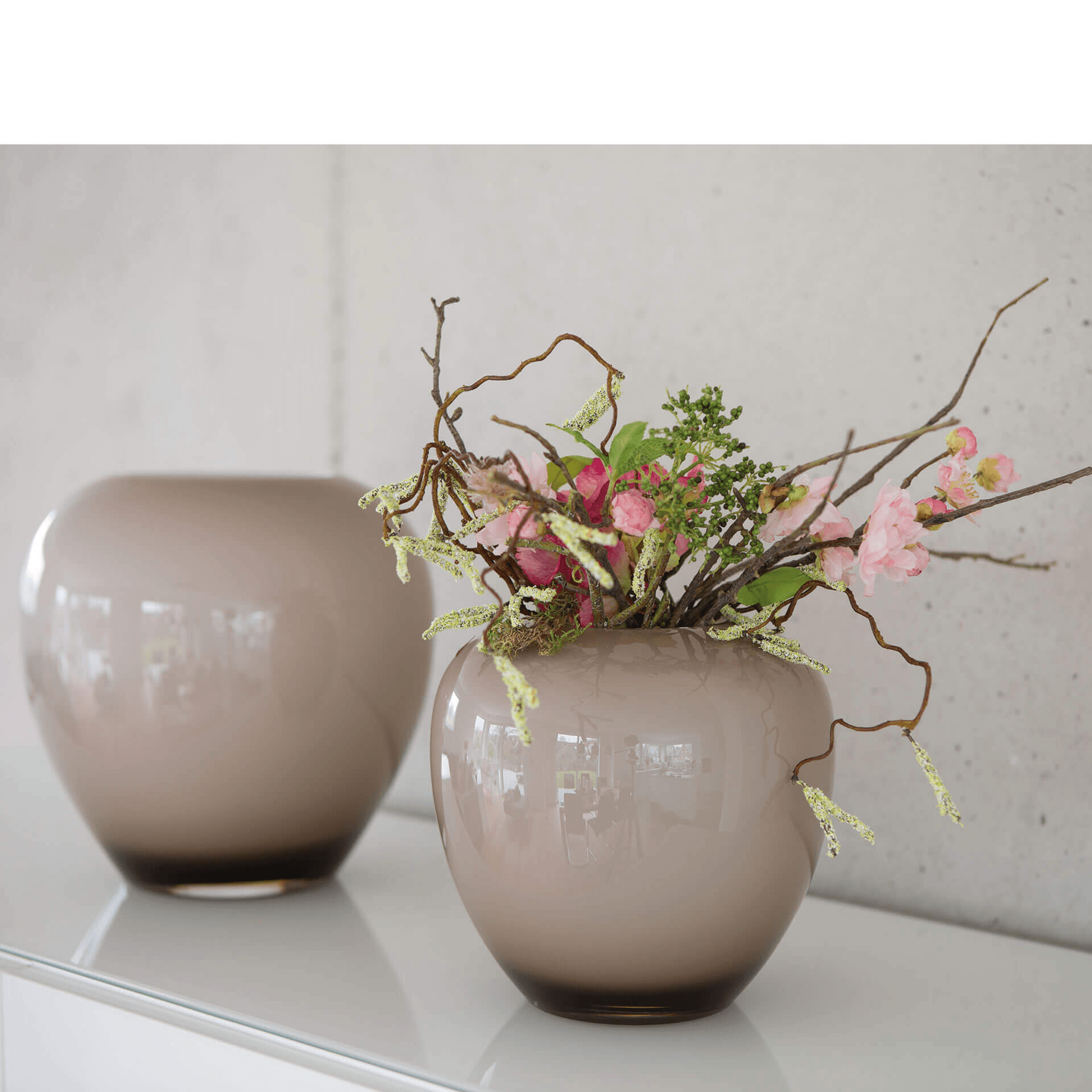 Losone Vase Blumenvase Handarbeit Glasvase Bodenvase - HomeDesign Knaus