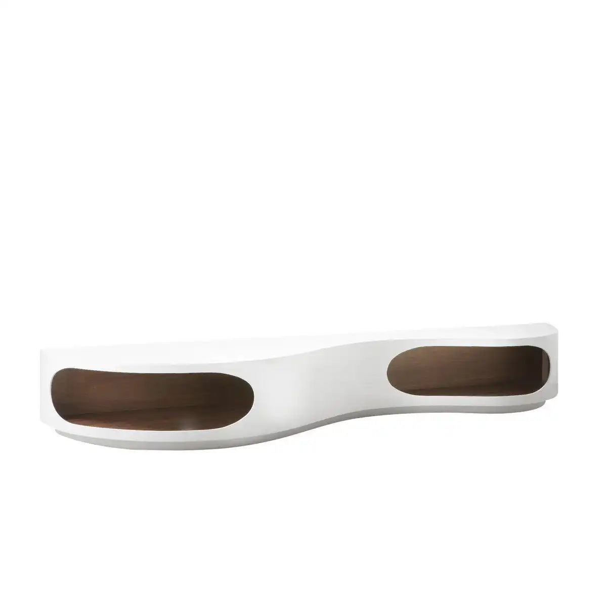 Lowboard 200x50x30 cm weiß/Walnuss - HomeDesign Knaus