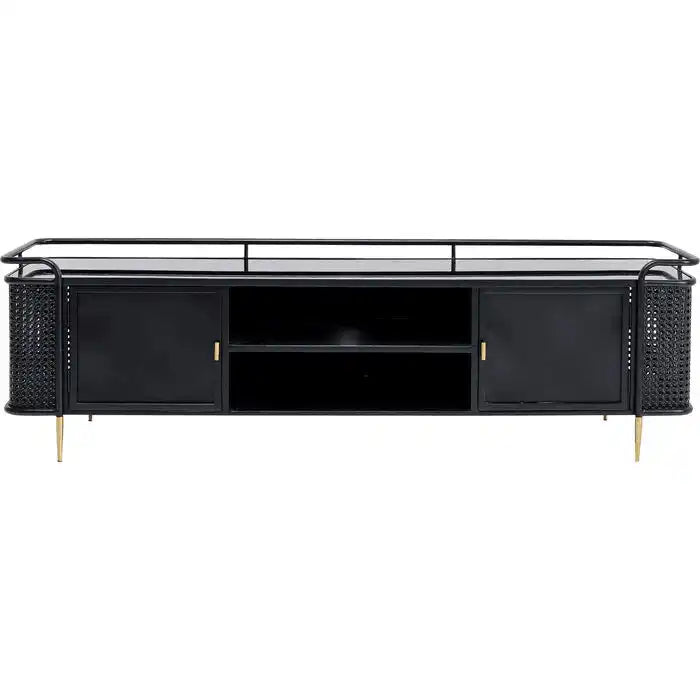 Lowboard Fence lackierten Stahl Gestell Tv Schrank 160x48cm - HomeDesign Knaus
