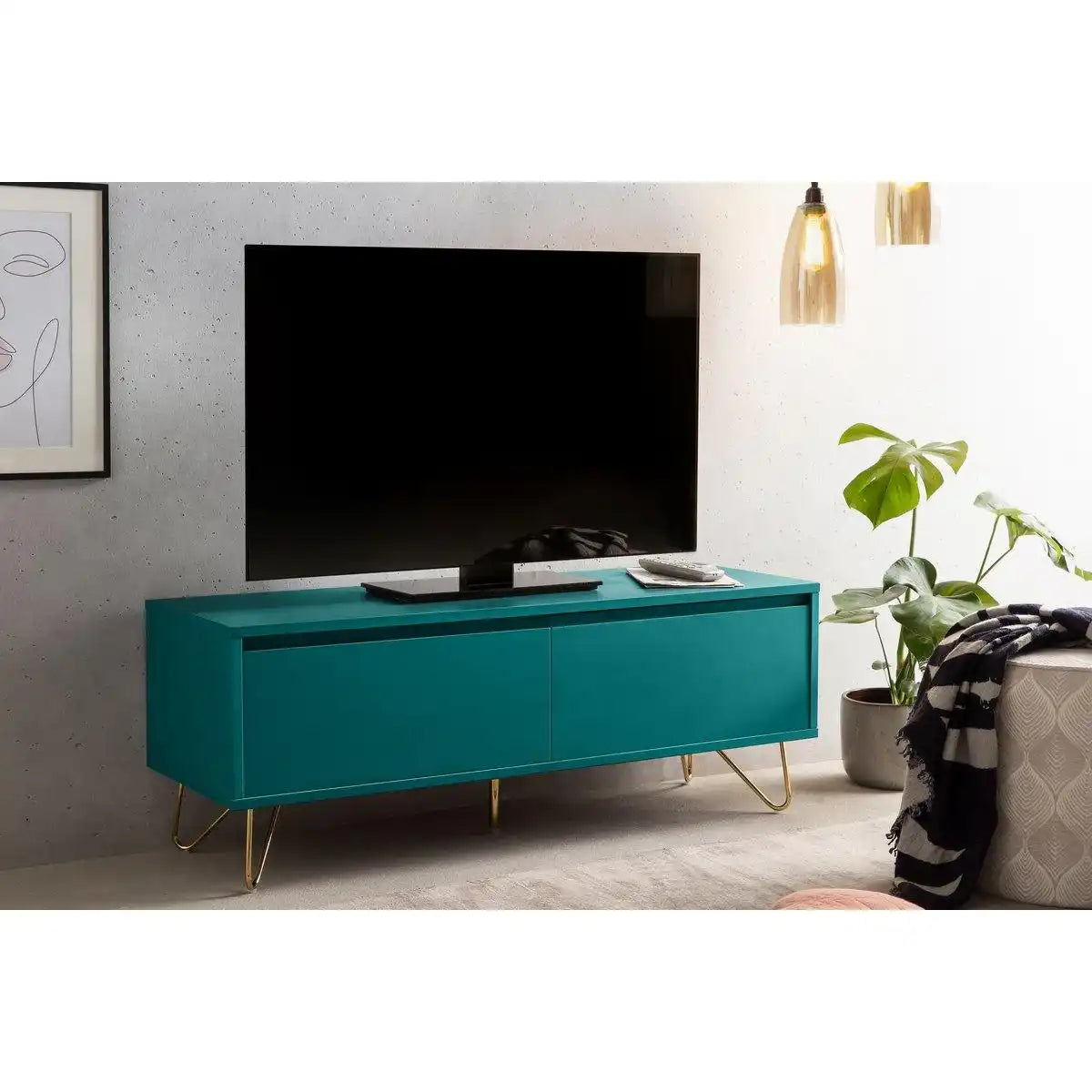 Lowboard mit Schublade und Klappfach, matt - HomeDesign Knaus