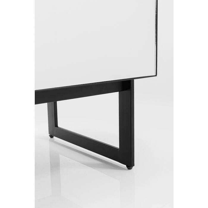 Lowboard TV-Wand Soran Schwarz verspiegelt Stahl pulverbeschichtet 180 cm - HomeDesign Knaus