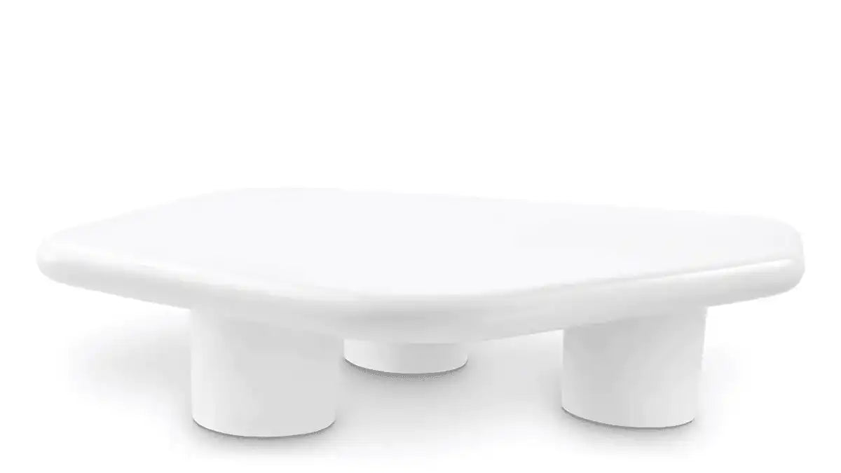 Luxus Matiz Couchtisch Handarbeit Weißer Hochglanz 160 cm - HomeDesign Knaus