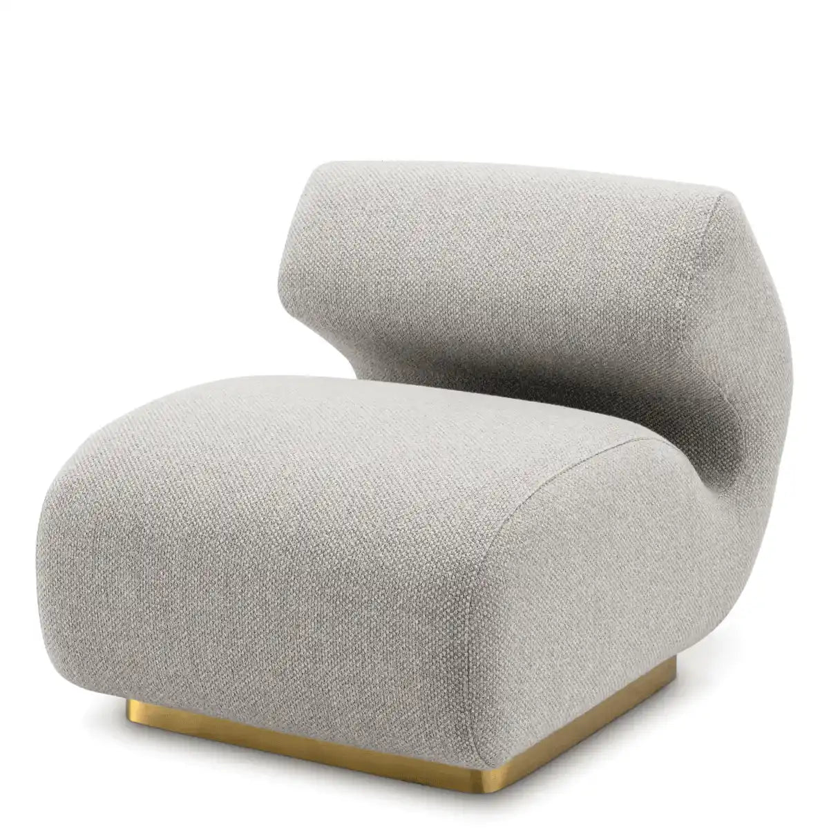 Luxus Sansome Loungesessel Relaxsessel gebürstetem Messingfinish - HomeDesign Knaus