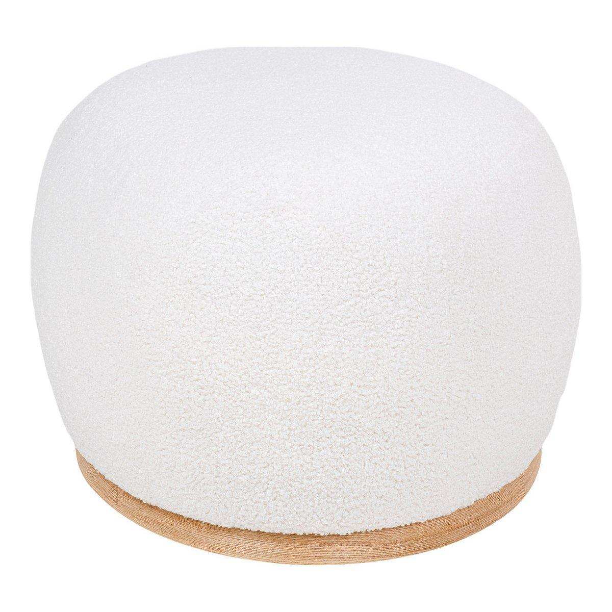 Manhattan Pouf - Pouf, lockig, weiß, 54,5x88,5x36 cm, HN1235 - HomeDesign Knaus
