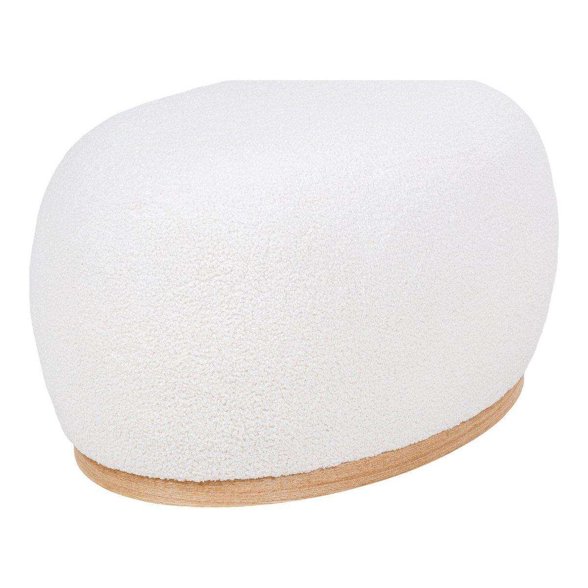 Manhattan Pouf - Pouf, lockig, weiß, 54,5x88,5x36 cm, HN1235 - HomeDesign Knaus