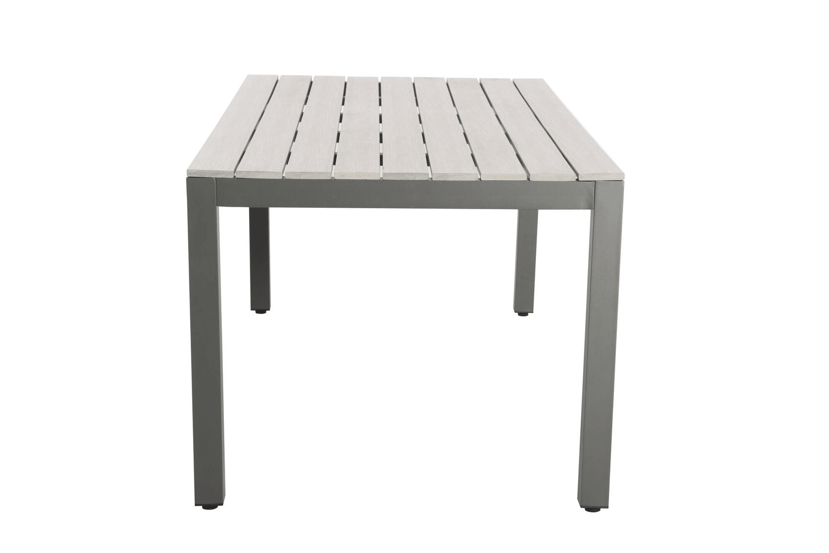 Massives Gartentisch Esstisch Sorrento Grau Pulverbeschichtet 180x90cm - HomeDesign Knaus