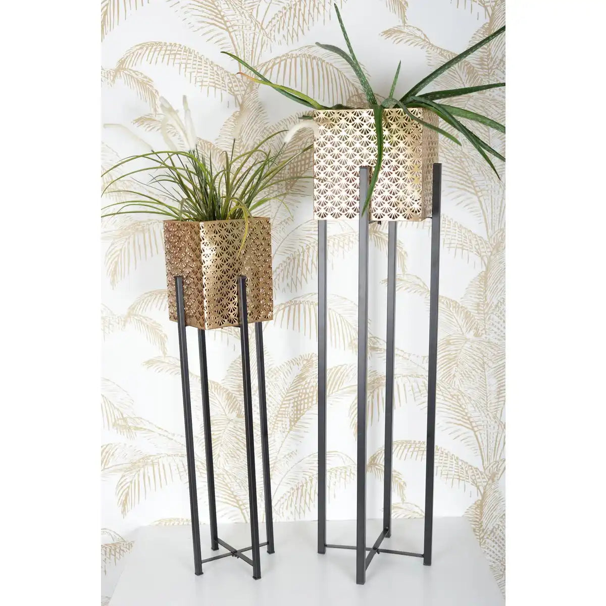 Metallpflanzenstütze mit H.60cm Eisenglas - HomeDesign Knaus