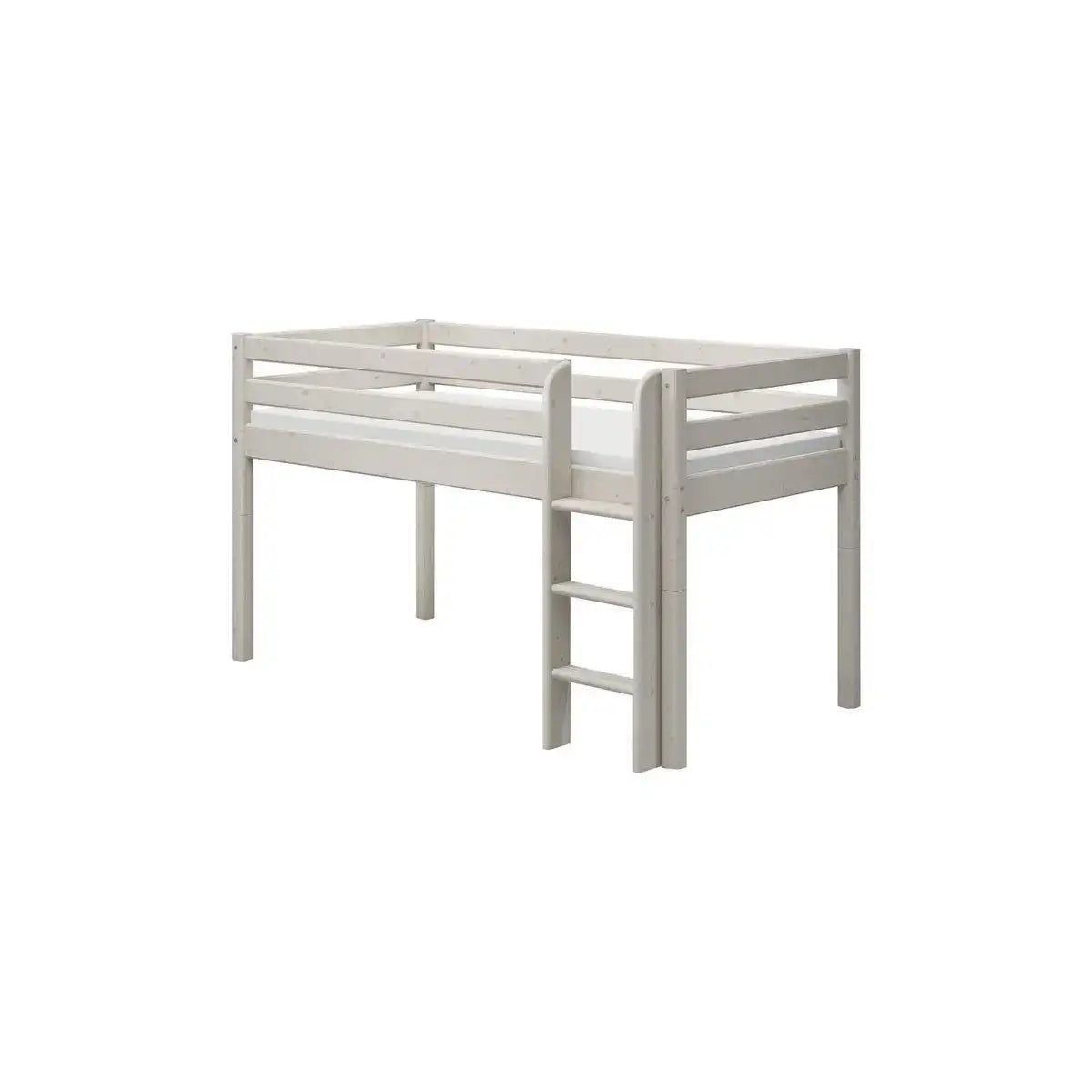 Mittelhohes Bett m. gerade Leiter - HomeDesign Knaus