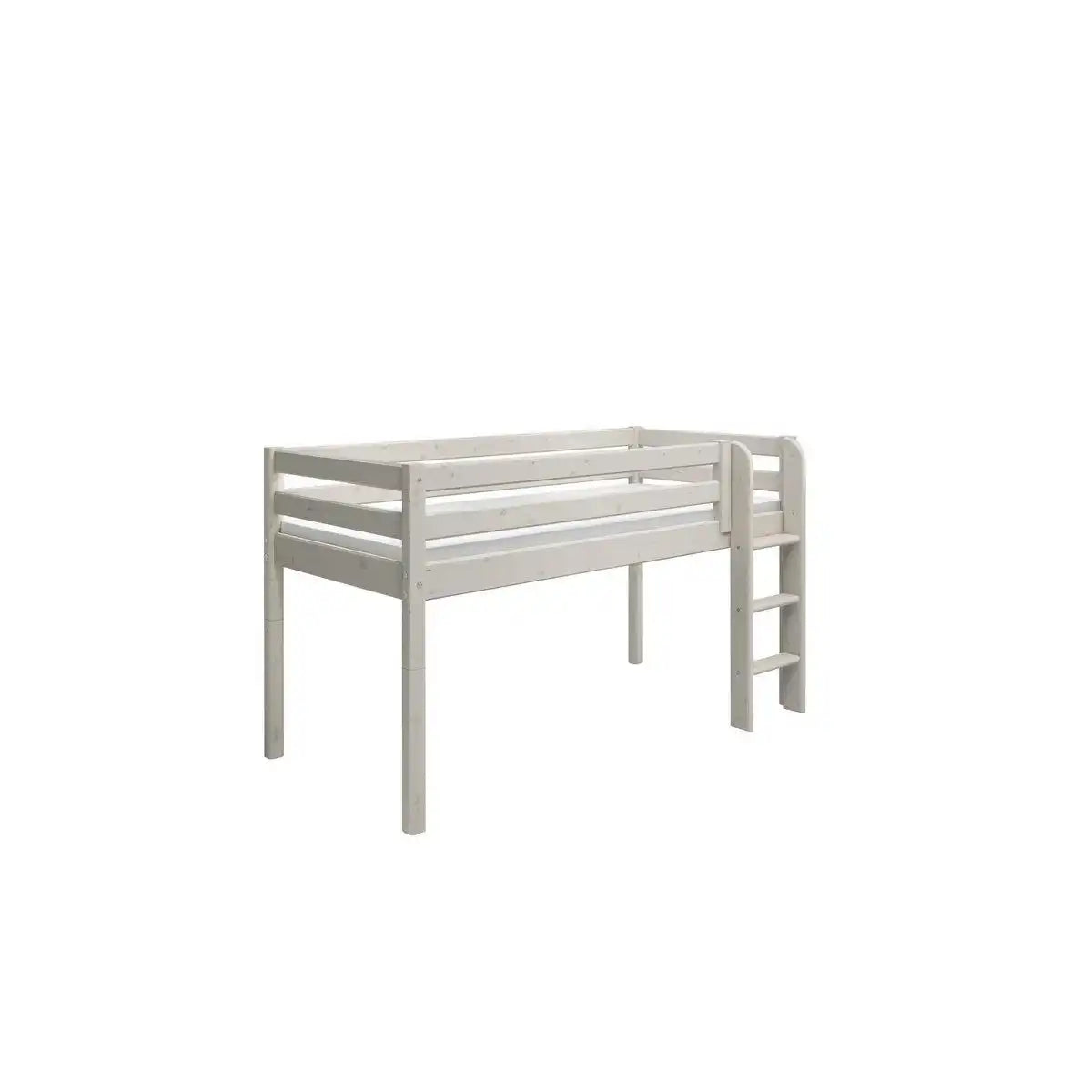 Mittelhohes Bett m. gerade Leiter - HomeDesign Knaus