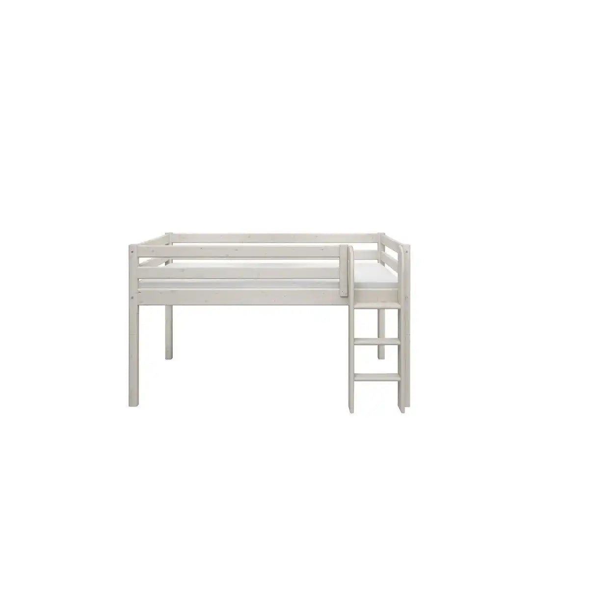 Mittelhohes Bett m. gerade Leiter - HomeDesign Knaus