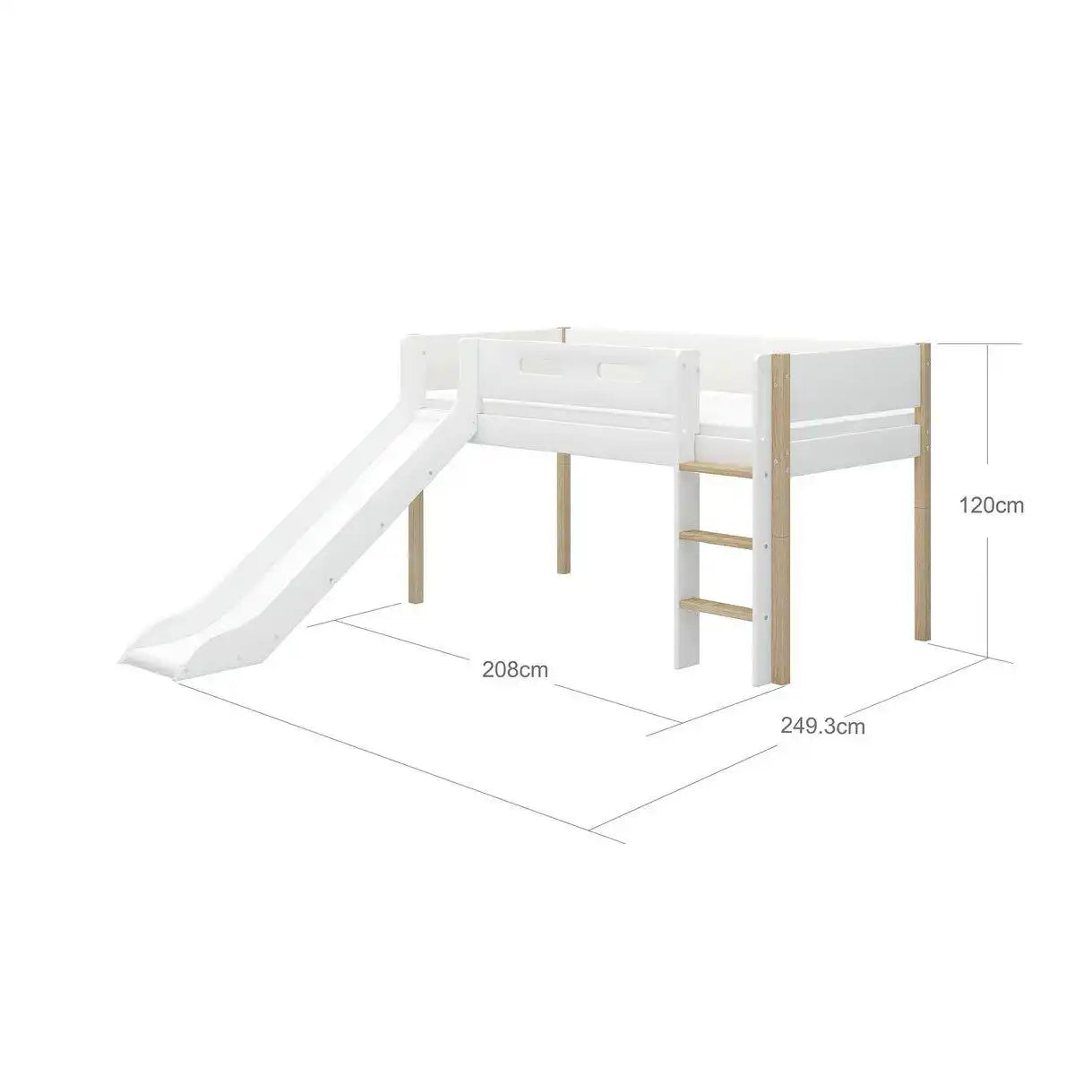Mittelhohes Bett m. gleiten - HomeDesign Knaus