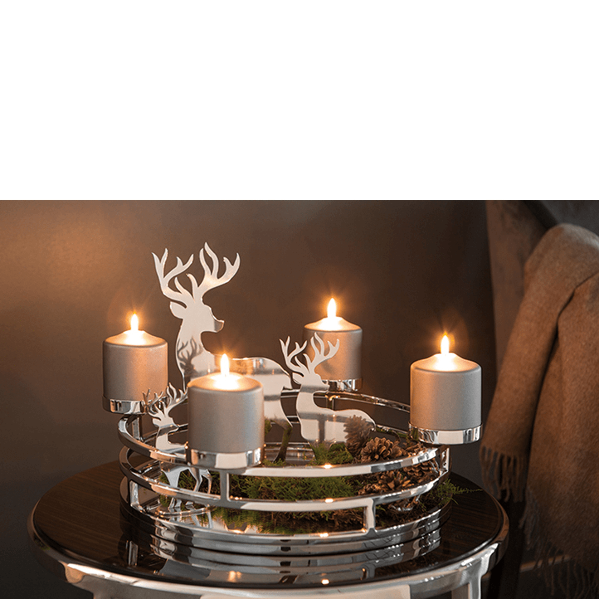 Fink Modena Kerzenleuchter Adventskranz Handarbeit Unikat - HomeDesign Knaus