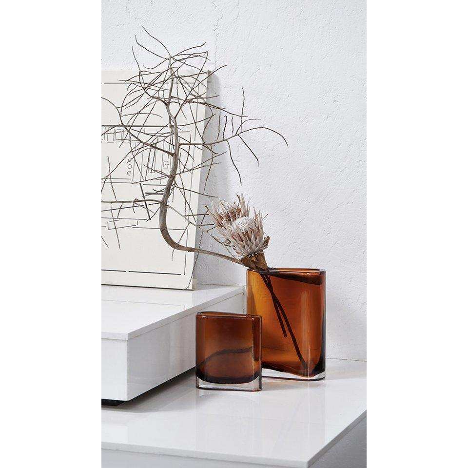 Moderne Designvase, Sonderform, Bernstein, BAD30AM - HomeDesign Knaus