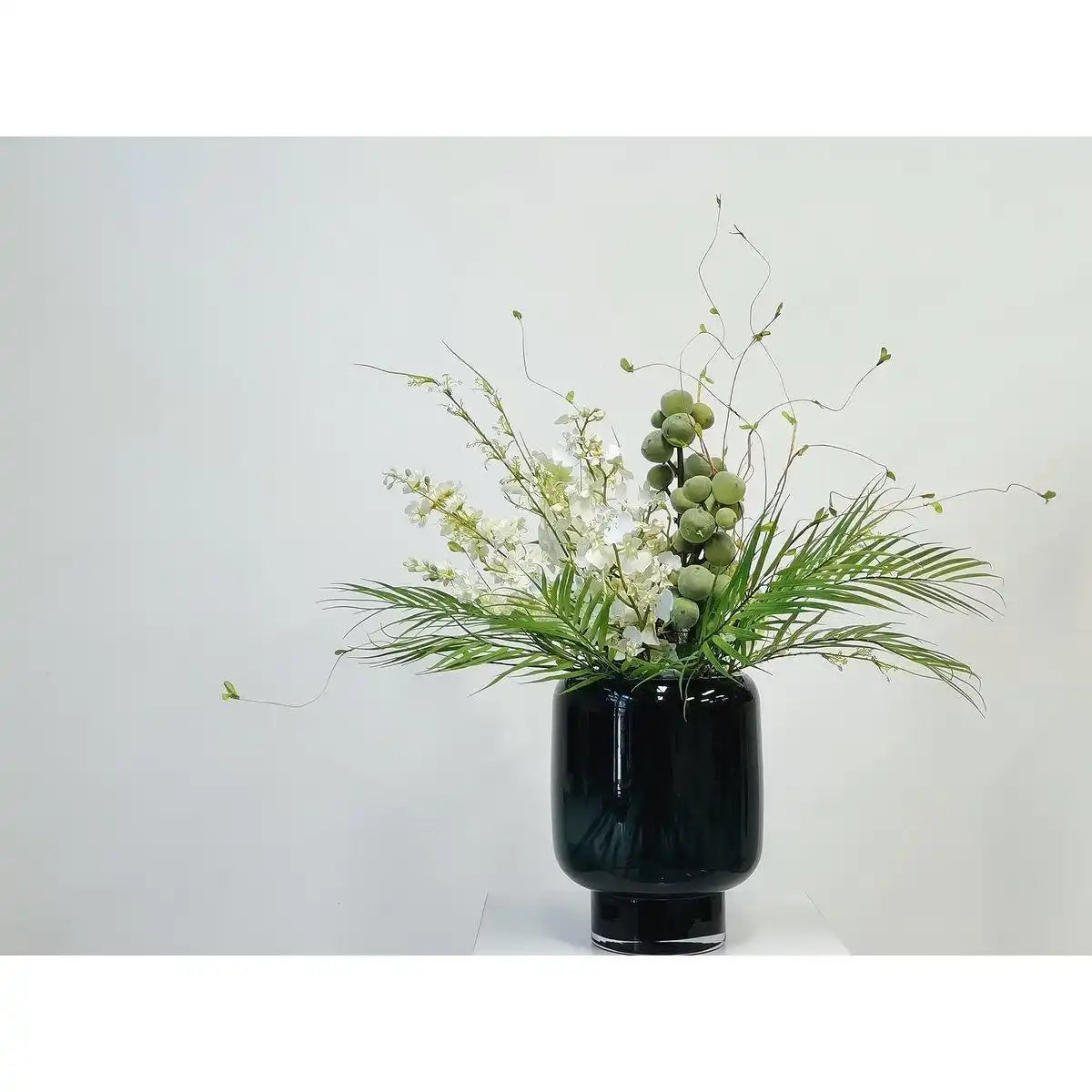 Moderne Glasvase mit ikonischem Design, Tintenblau, ZADAR 25IB, luxuriöses 9-mm-Glas - HomeDesign Knaus