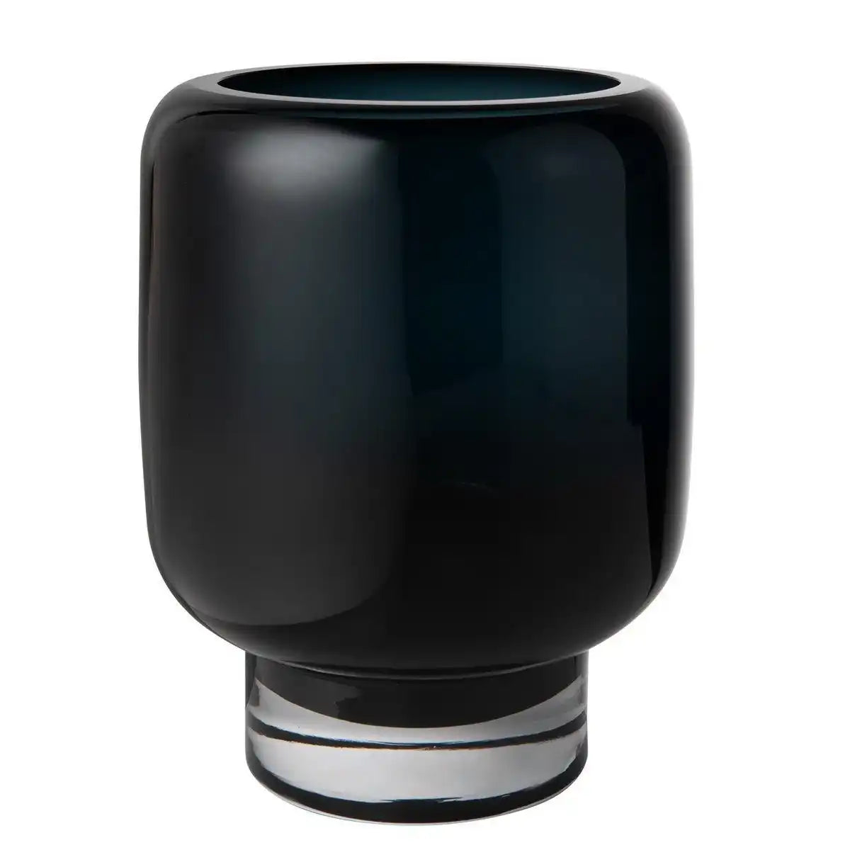 Moderne Glasvase mit ikonischem Design, Tintenblau, ZADAR 25IB, luxuriöses 9-mm-Glas - HomeDesign Knaus