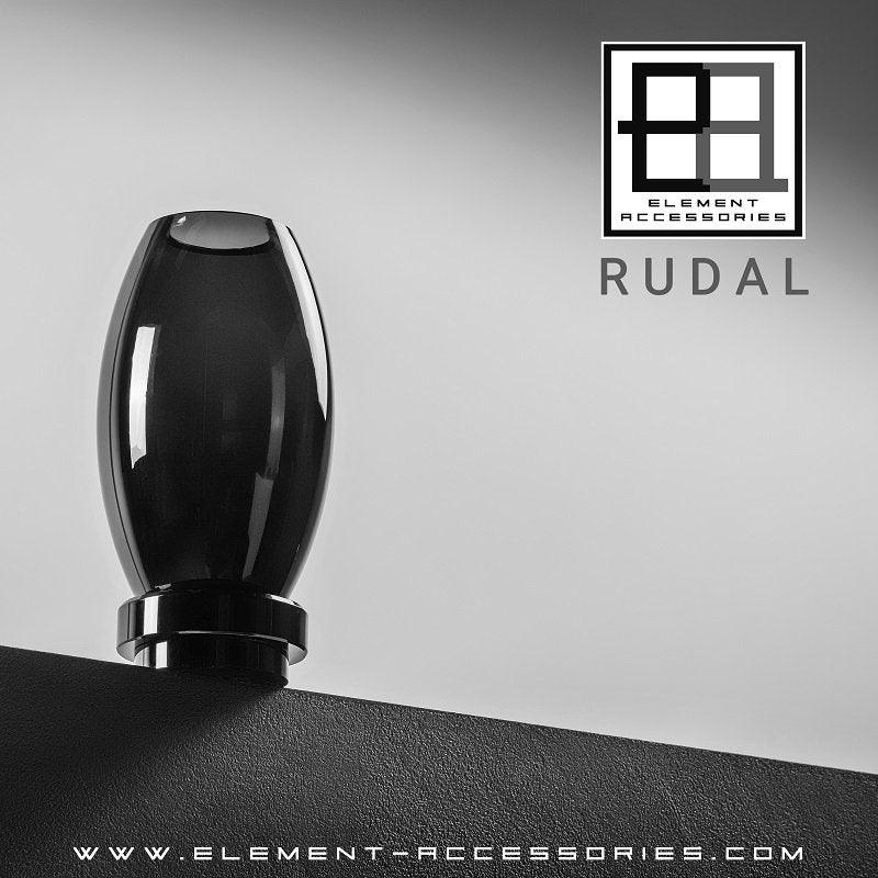 Moderne Vase, innovatives Design, schwarzes High-End-Glas. RUD30 - HomeDesign Knaus