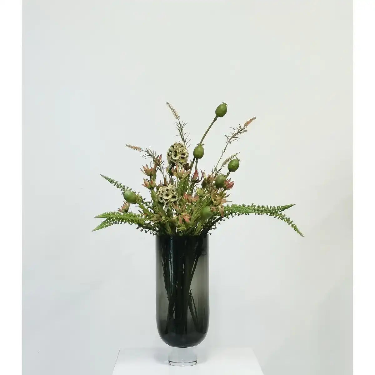 Modernes Luxusgehäuse aus 9 mm dickem Glas, dunkelgrau, schlichtes Design, OMAHA 28GR - HomeDesign Knaus
