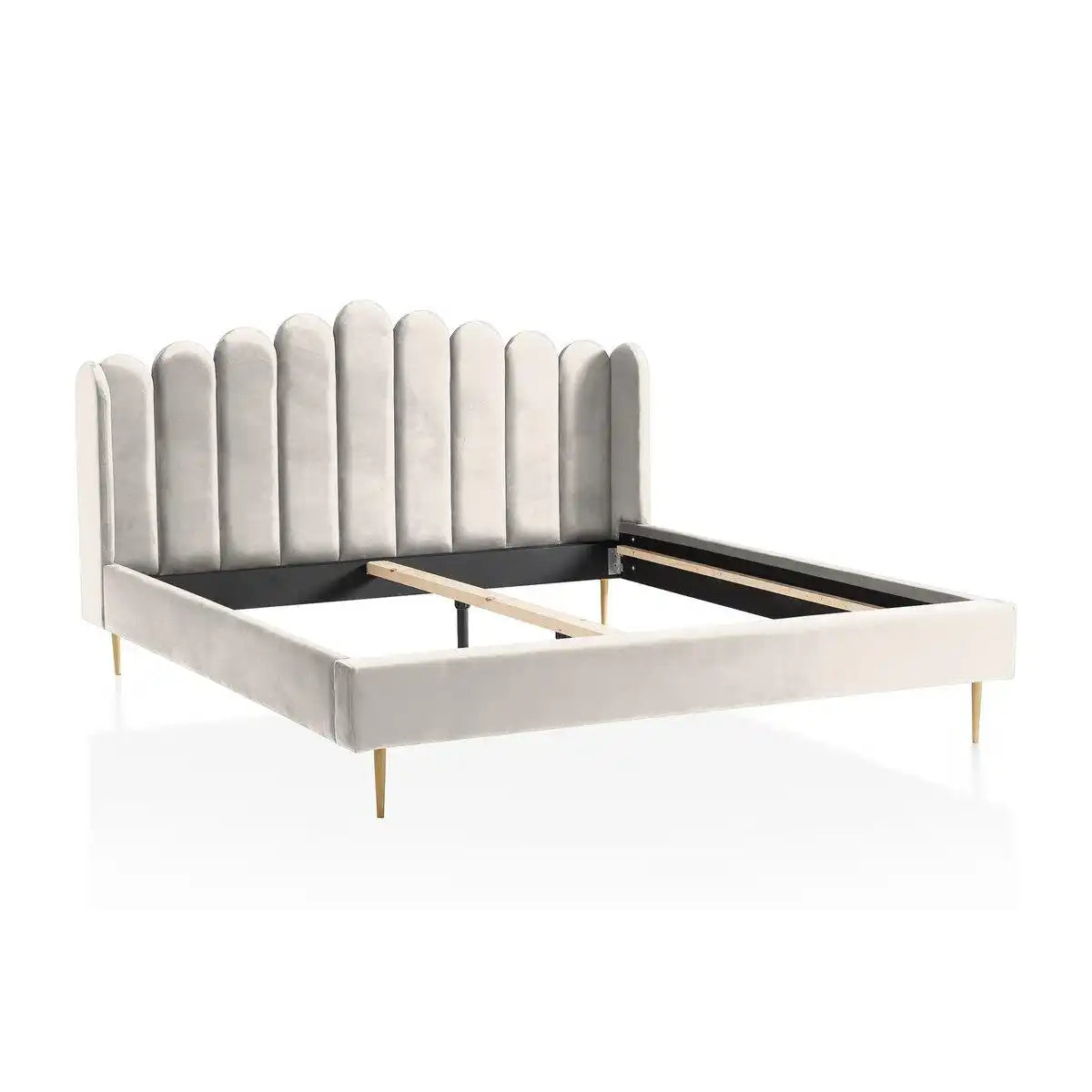 Muschelbett aus Samt 140x200 cm - HomeDesign Knaus