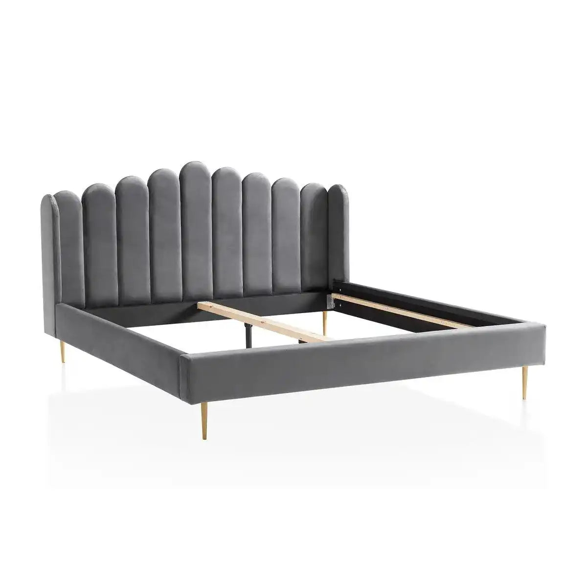 Muschelbett aus Samt 180x200 cm - HomeDesign Knaus