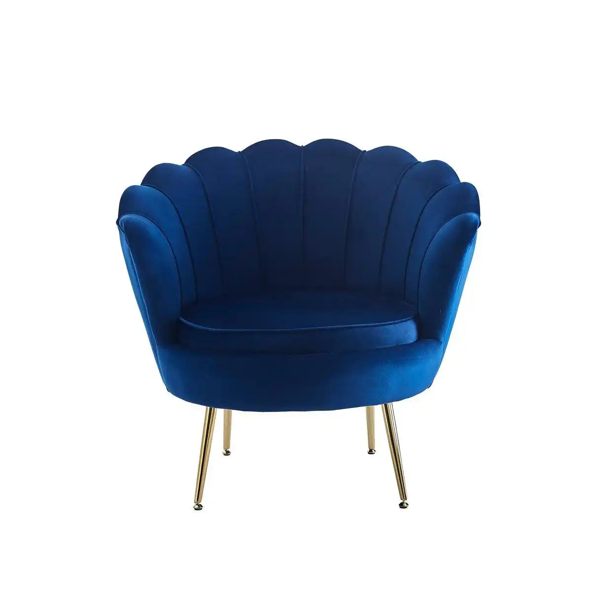 Muschelsessel aus Samt Dunkelblau - HomeDesign Knaus