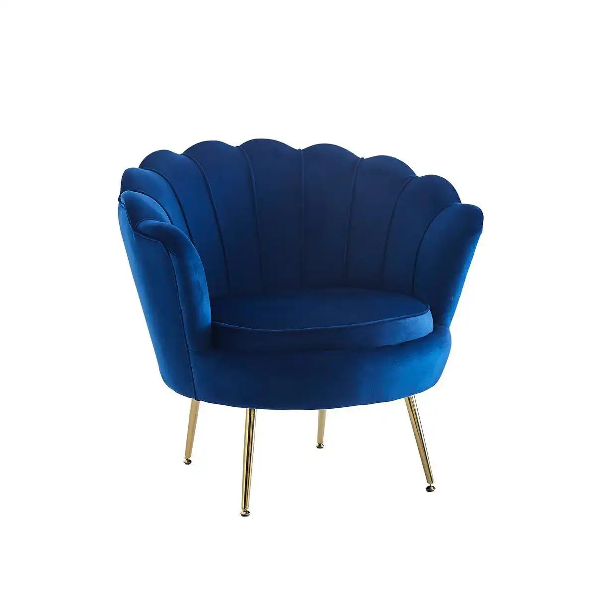 Muschelsessel aus Samt Dunkelblau - HomeDesign Knaus