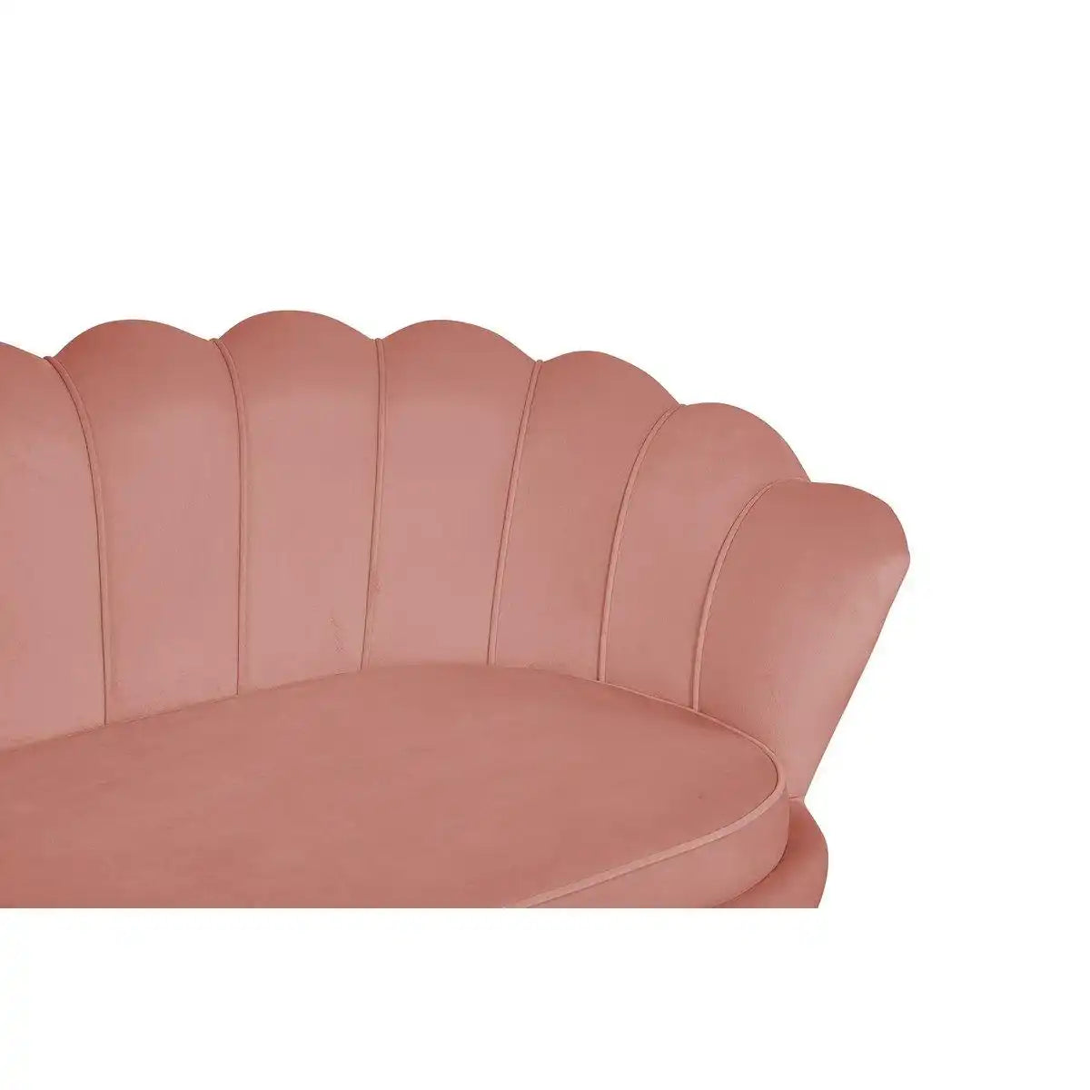 Muschelsofa 3-Sitzer aus Samt Rose - HomeDesign Knaus