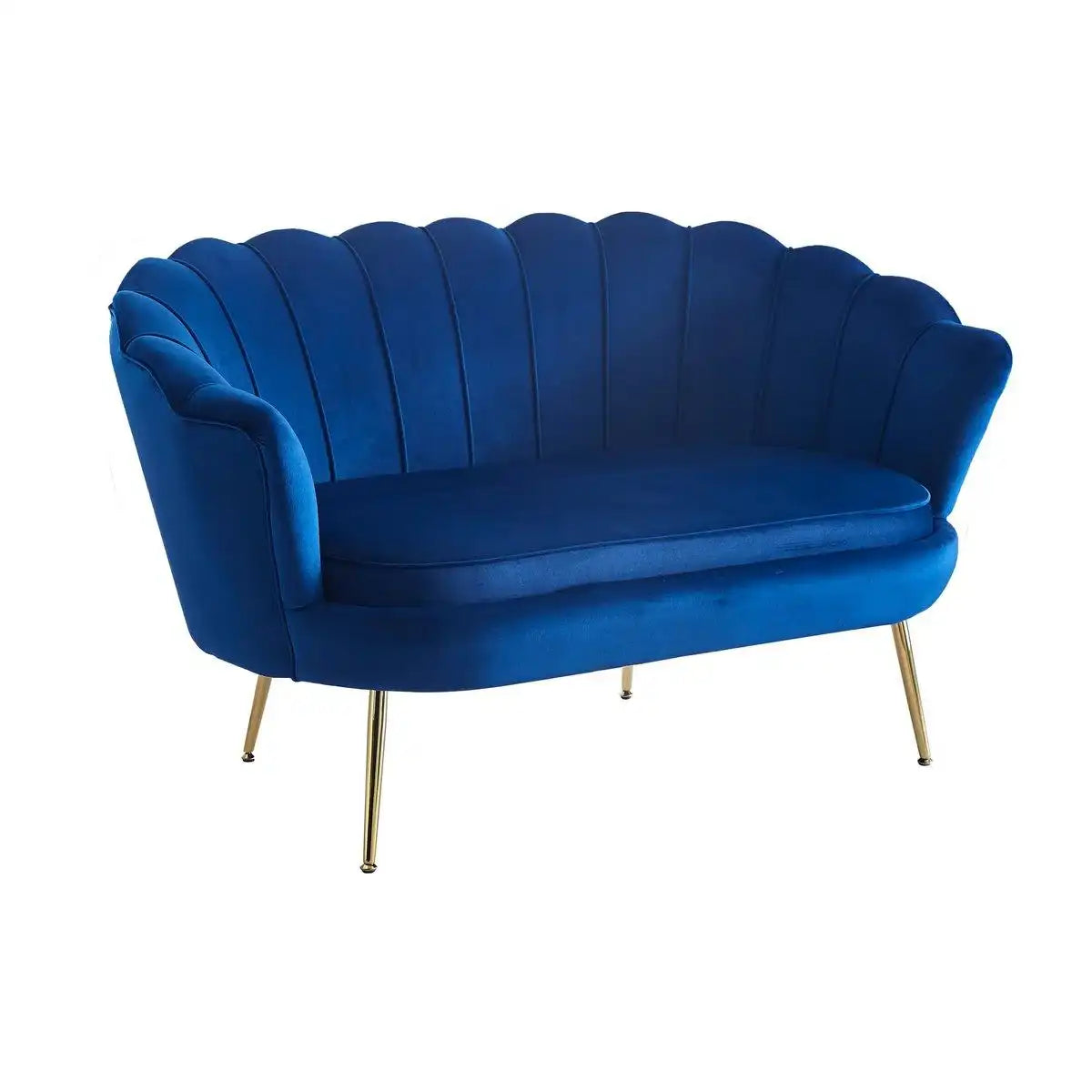 Muschelsofa aus Samt Dunkelblau - HomeDesign Knaus