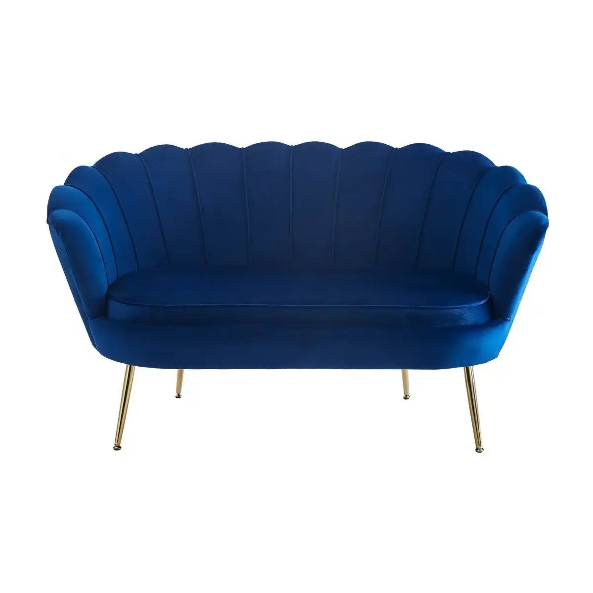 Muschelsofa aus Samt Dunkelblau - HomeDesign Knaus