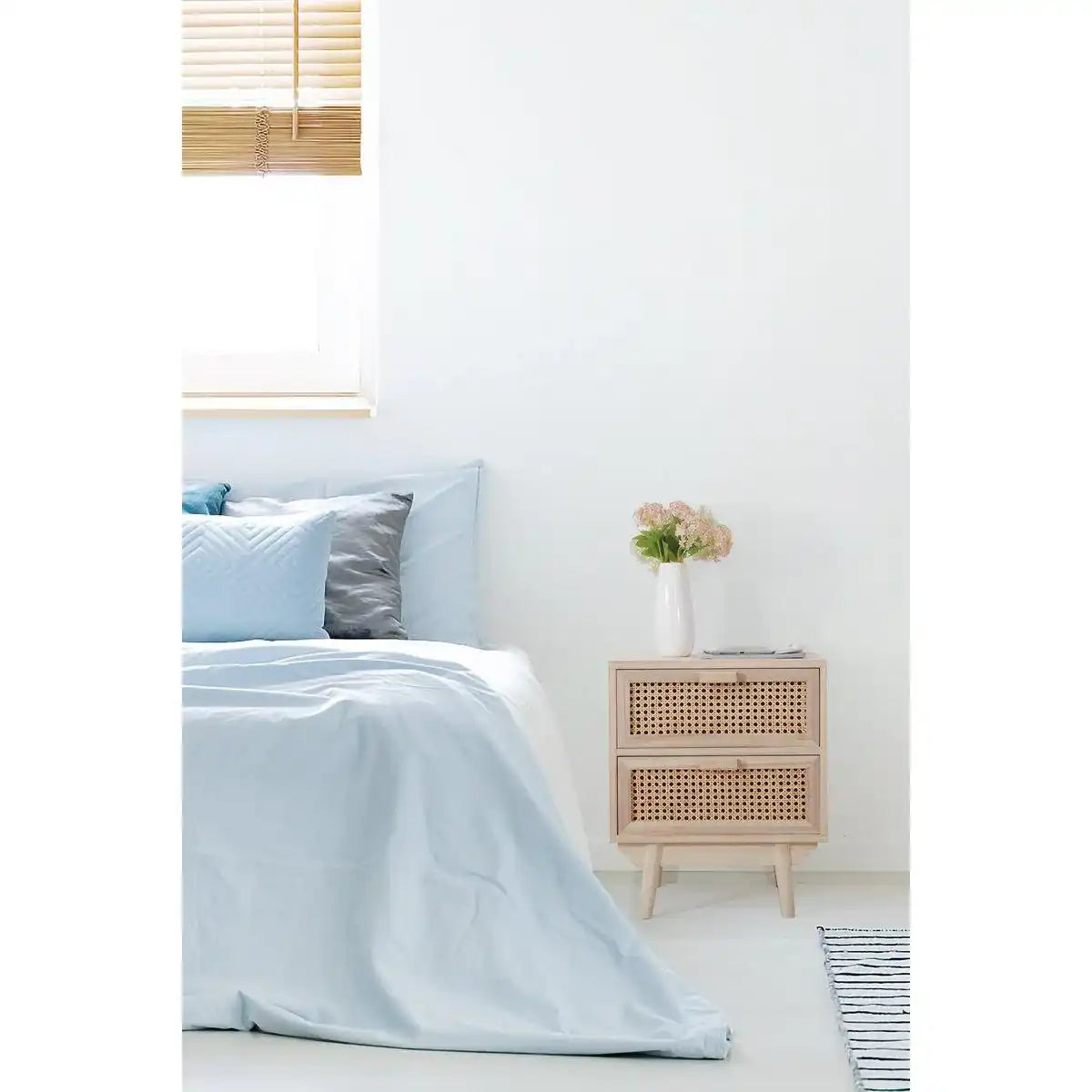 Nachtkommode 42x36 cm Rattangeflecht - HomeDesign Knaus
